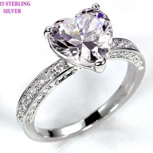 Heart-Shaped Sterling Silver Ring